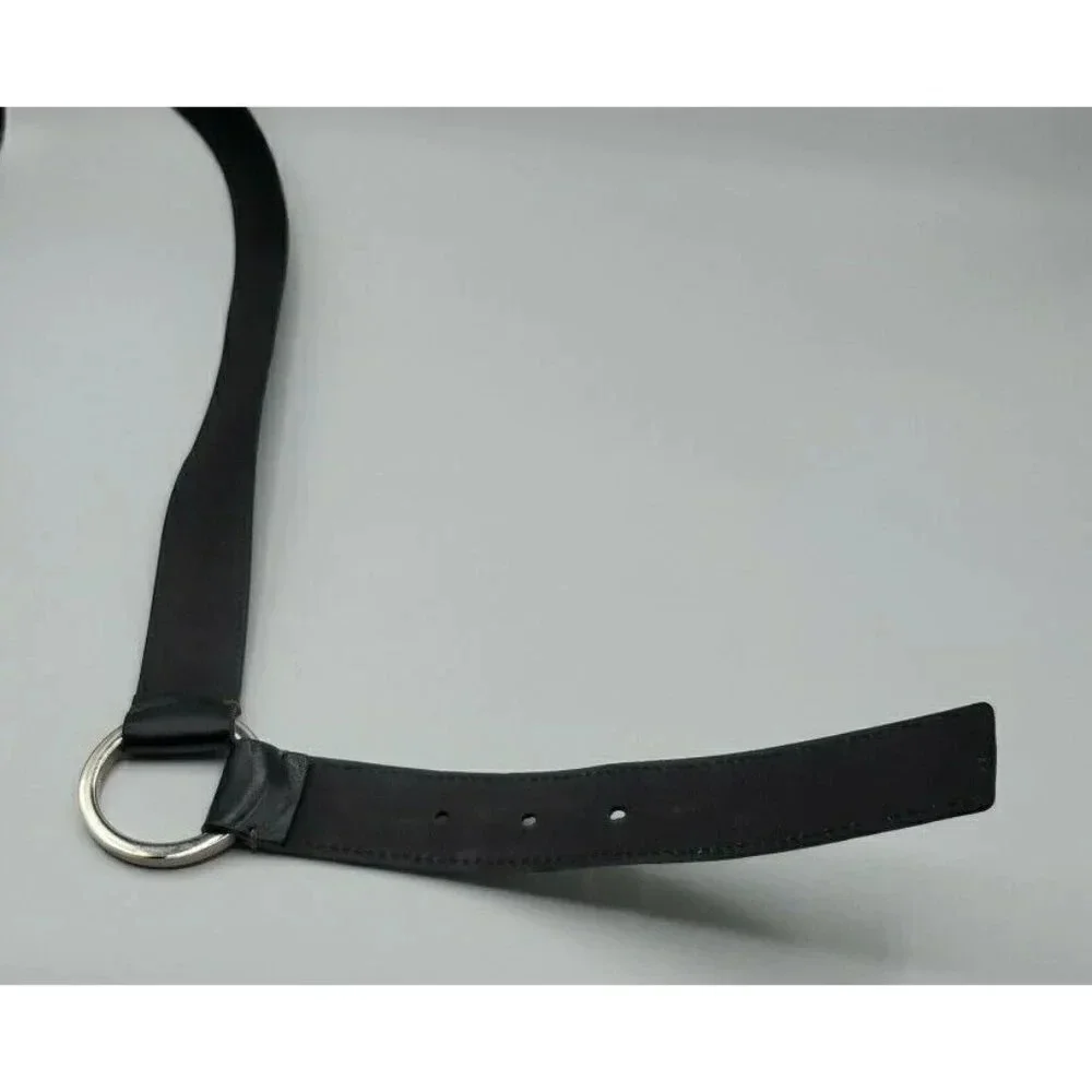 Francesco Biasia Women's Black Genuine Leather Belt Size Med Made in Italy - Picture 6 of 9